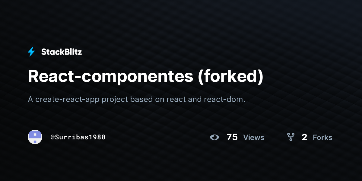 React-componentes (forked) - StackBlitz