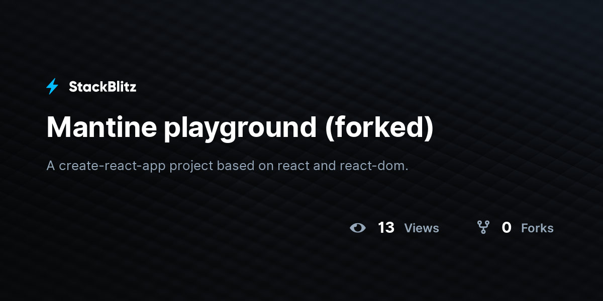 Mantine playground (forked) - StackBlitz