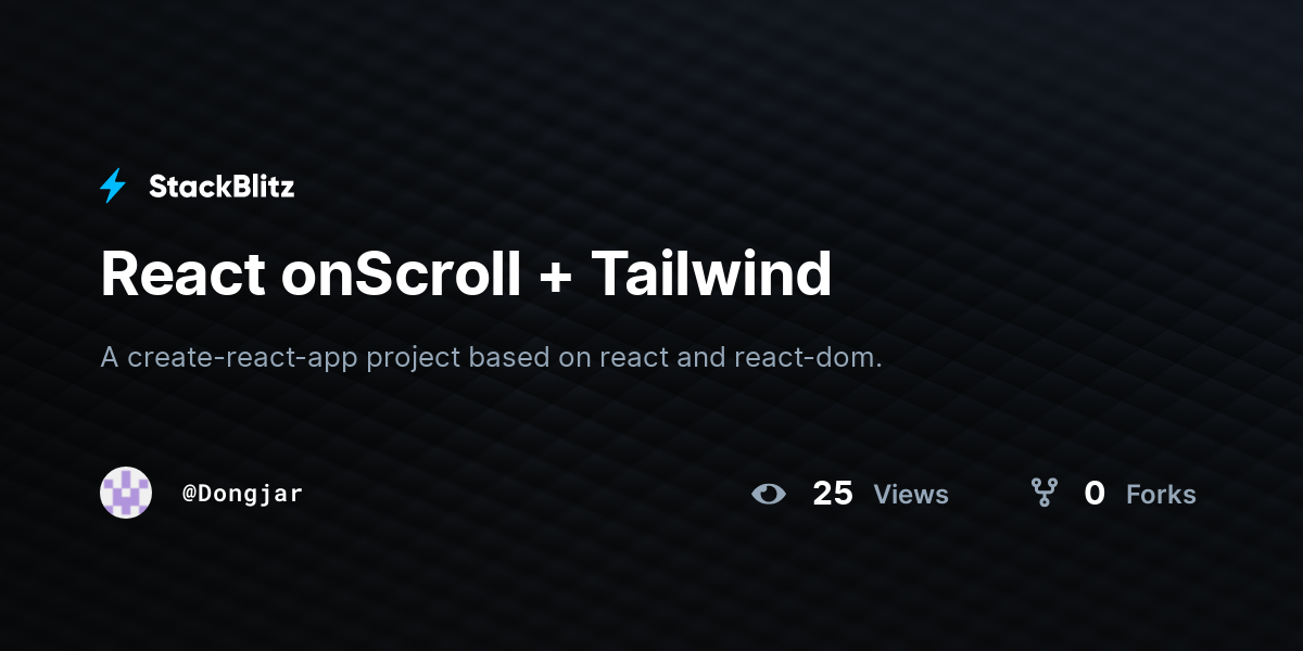 react-onscroll-tailwind-stackblitz