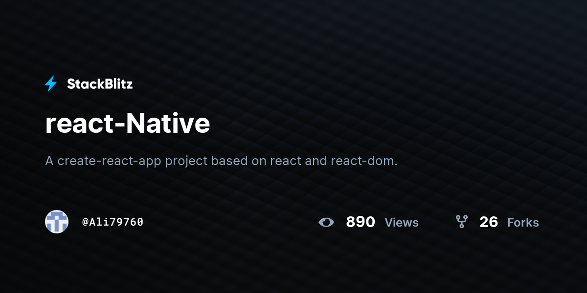 react-Native - StackBlitz