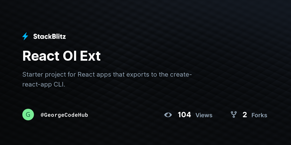 React Ol Ext - StackBlitz