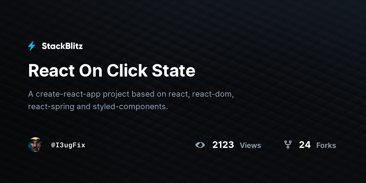 React On Click State - StackBlitz