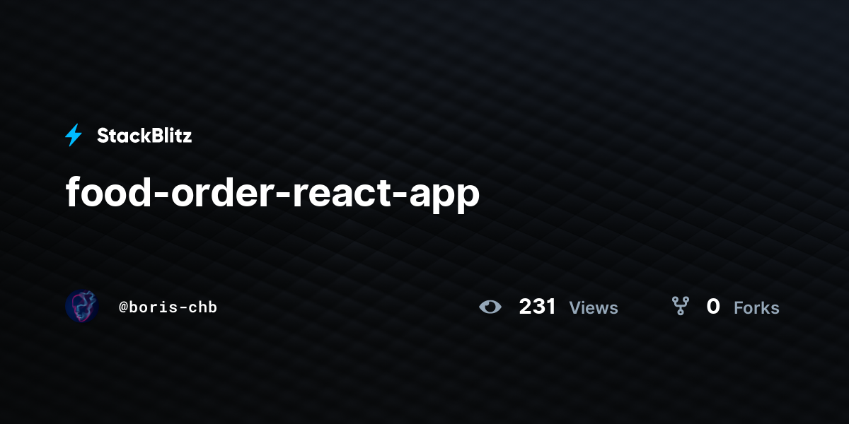 food-order-react-app - StackBlitz
