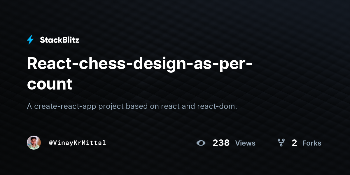 React-chess-design-as-per-count - StackBlitz