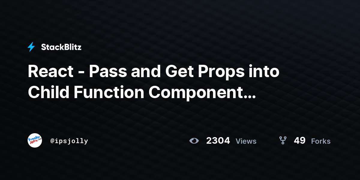 React Pass and Get Props into Child Function Component Example