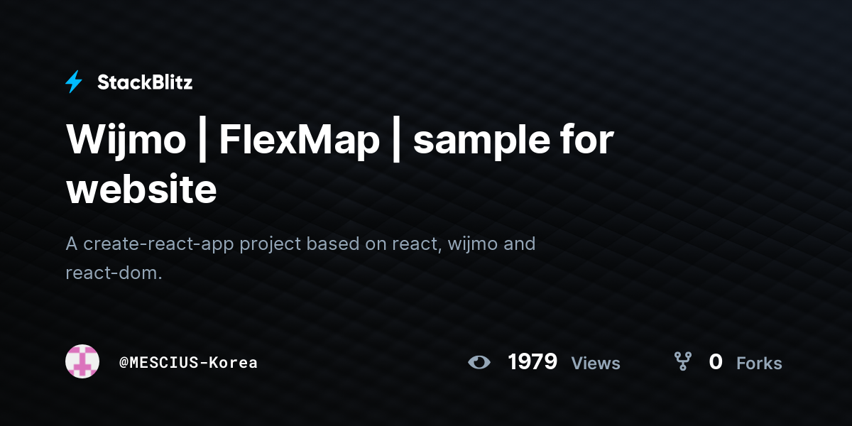 Wijmo | FlexMap | sample for website - StackBlitz