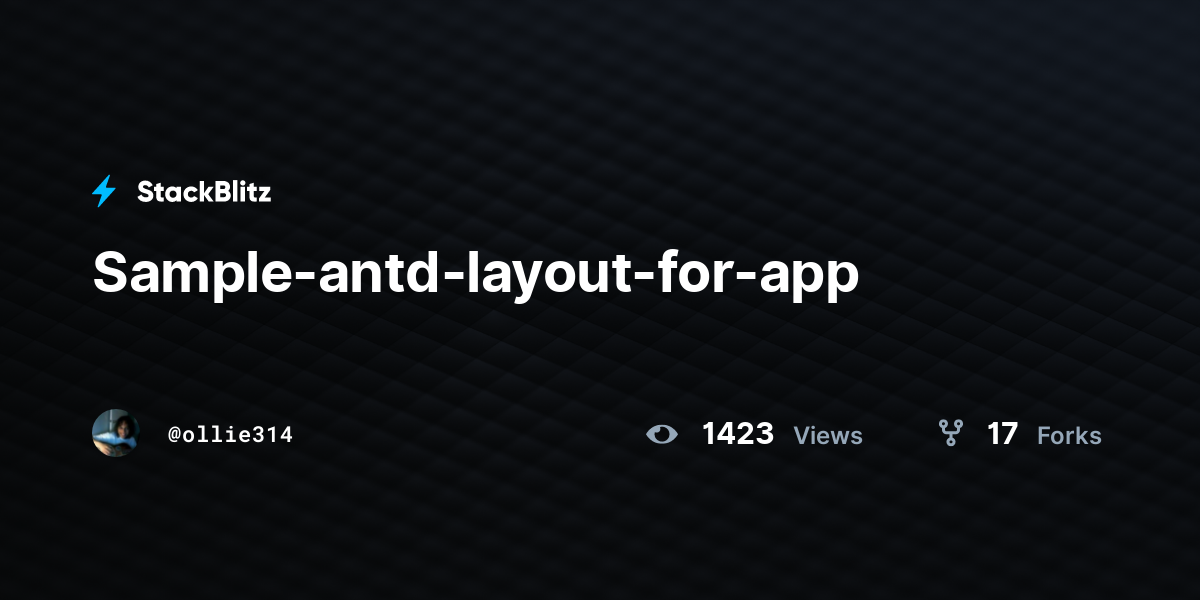 Sample-antd-layout-for-app - StackBlitz