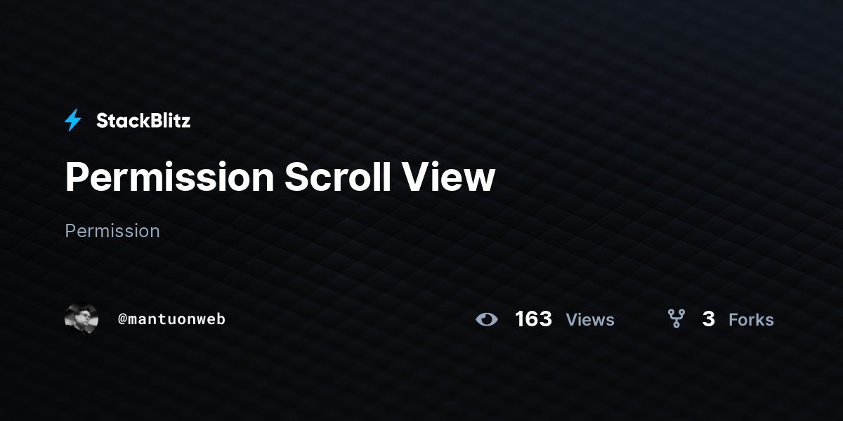 Permission Scroll View - StackBlitz