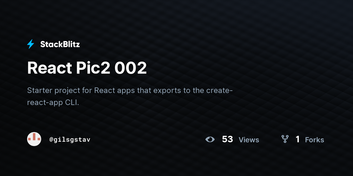 React Pic2 002 - StackBlitz