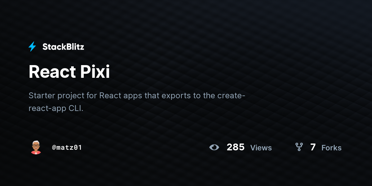 React Pixi - StackBlitz