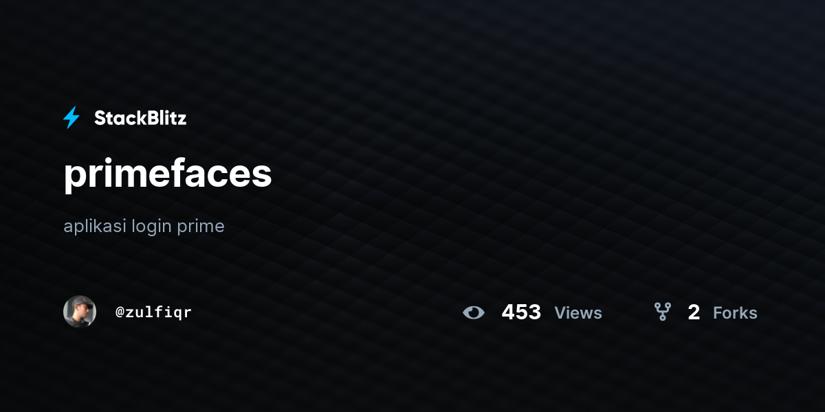 primefaces - StackBlitz