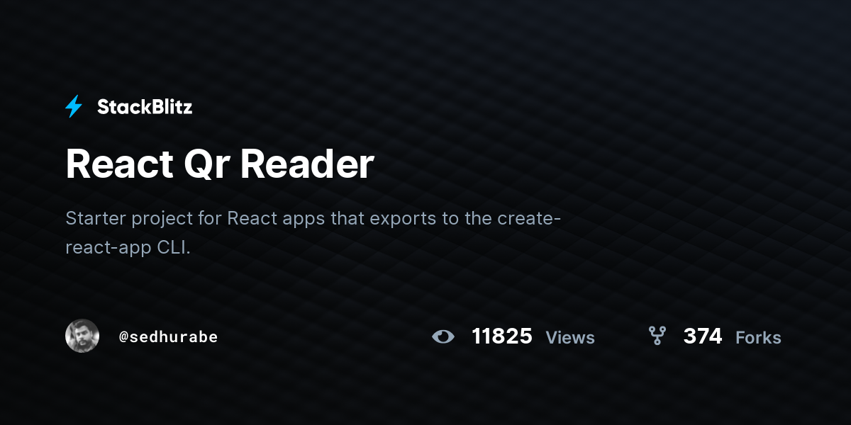 React Qr Reader - StackBlitz