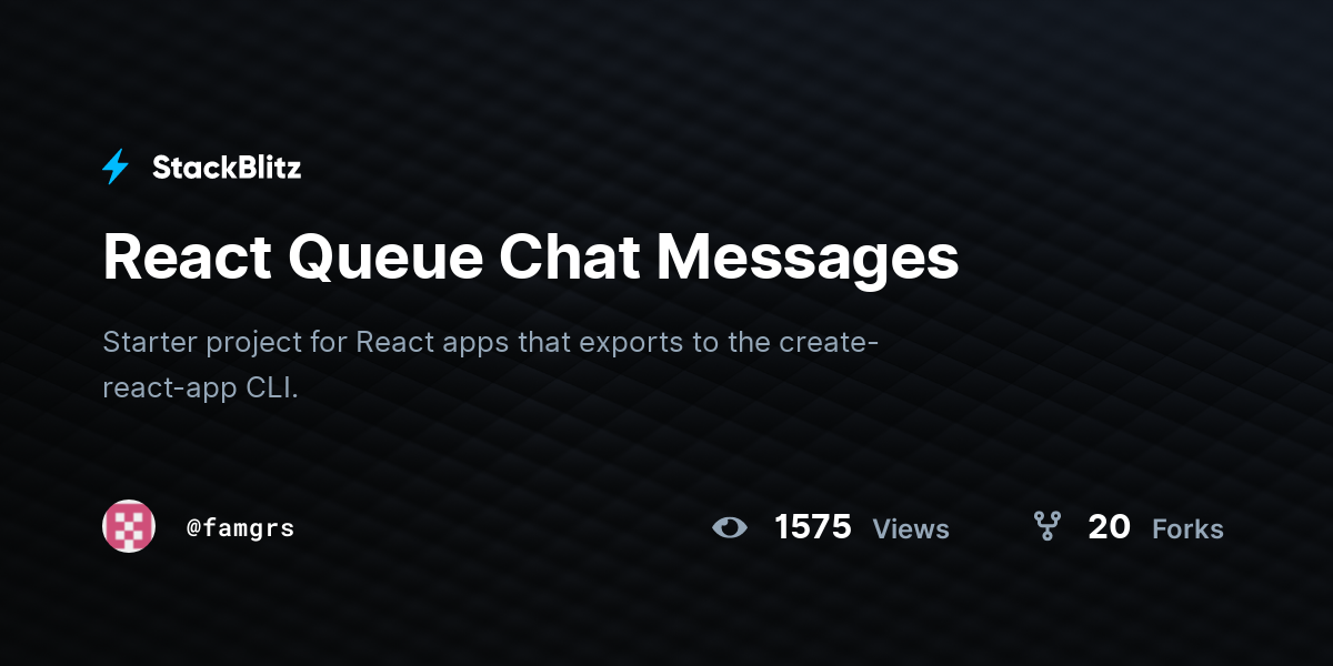 react js message queue