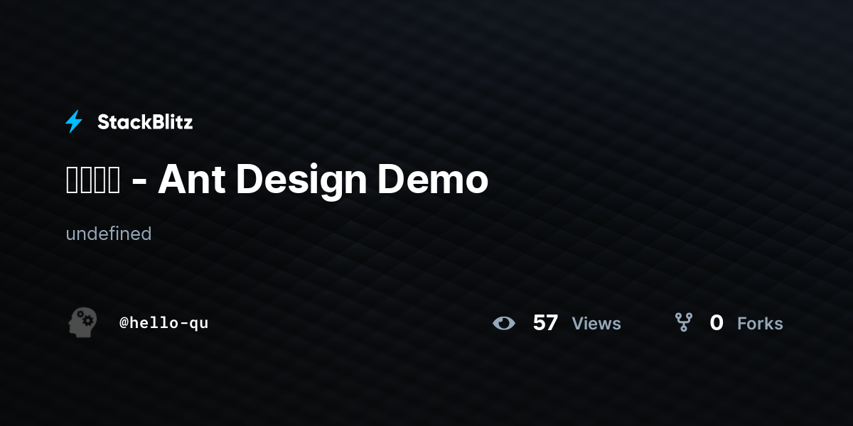点击上传 - Ant Design Demo - StackBlitz