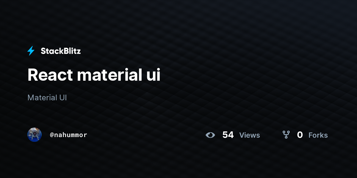 react-material-ui-stackblitz