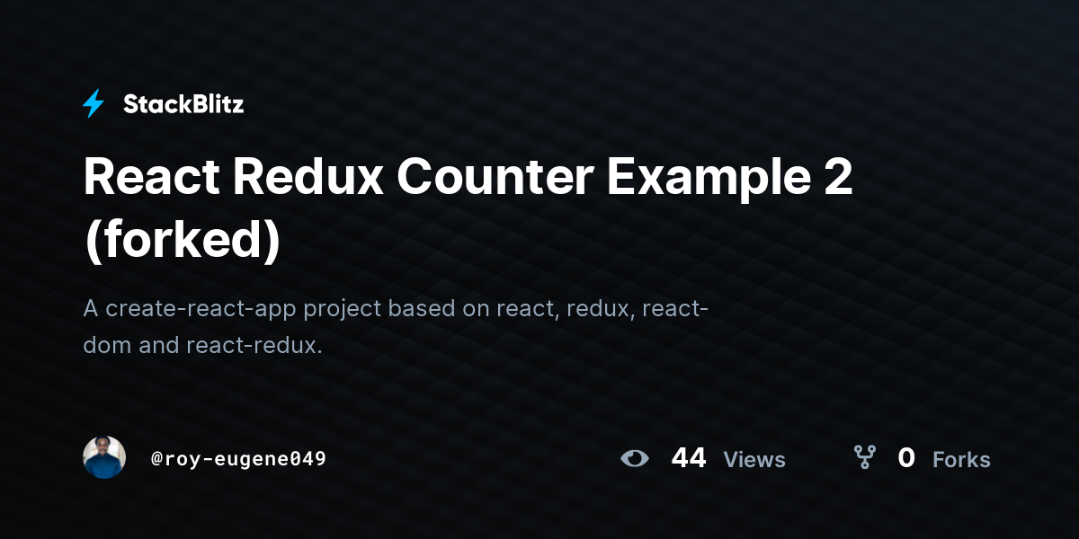 redux counter example codesandbox