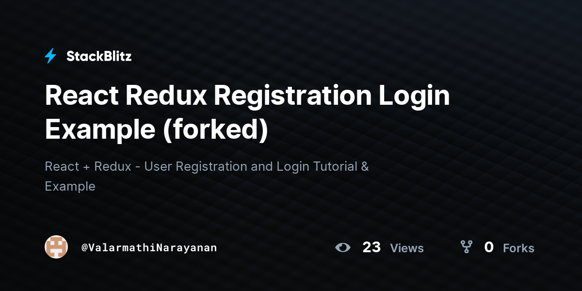 react-redux-registration-login-example-forked-stackblitz