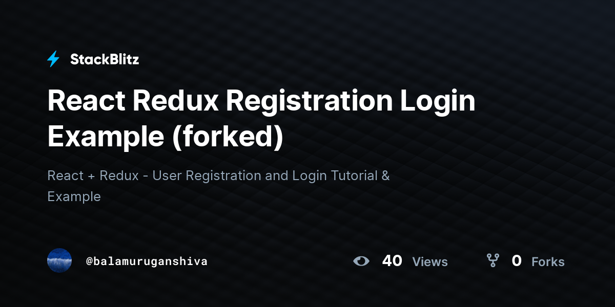 react-redux-registration-login-example-forked-stackblitz