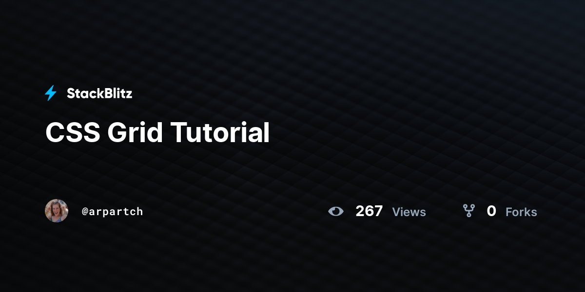 CSS Grid Tutorial - StackBlitz