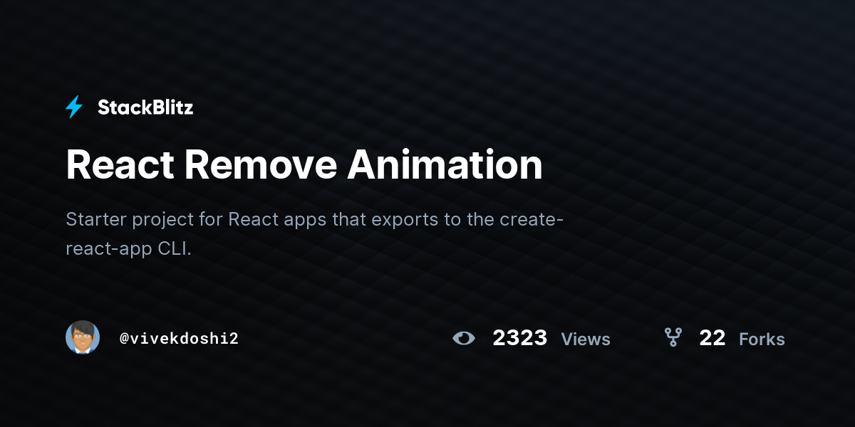 React Remove Animation - StackBlitz