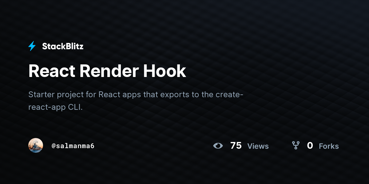 react-render-hook-stackblitz