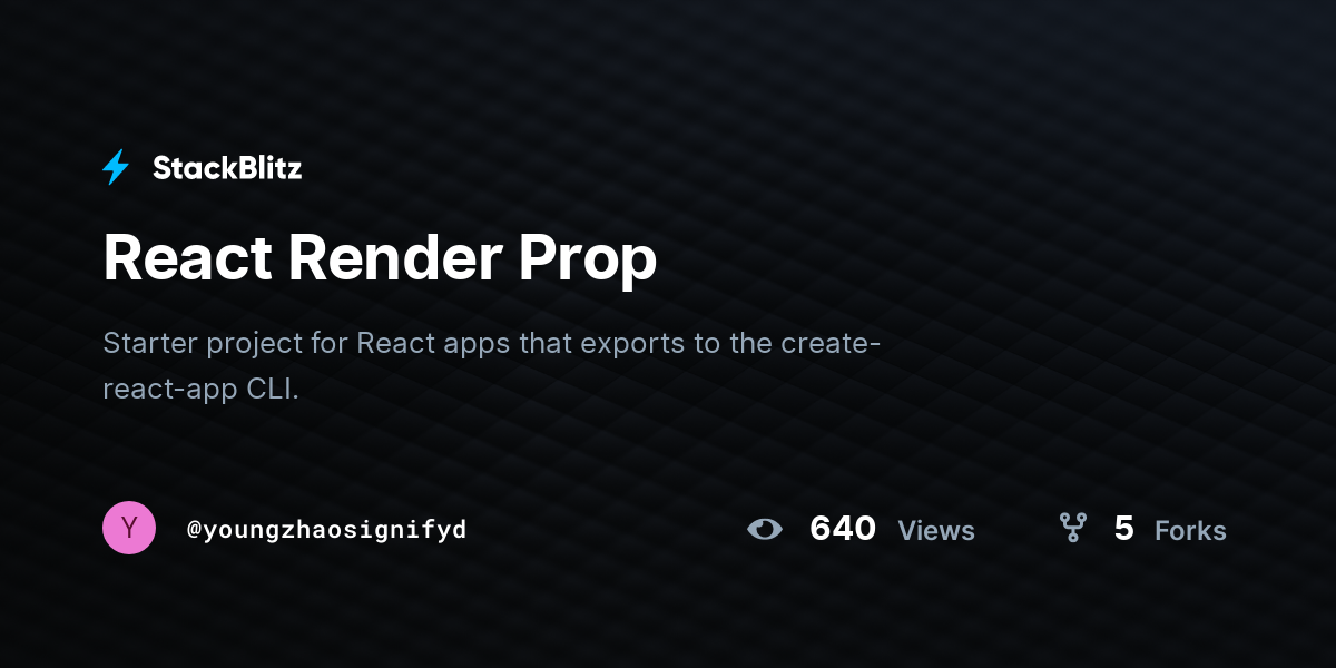 React Render Prop - StackBlitz