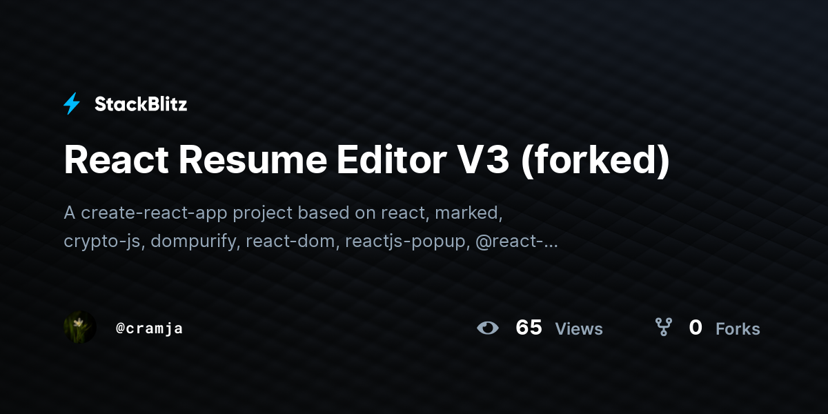 react-resume-editor-v3-forked-stackblitz