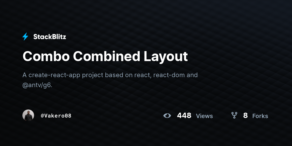 Combo Combined Layout - StackBlitz