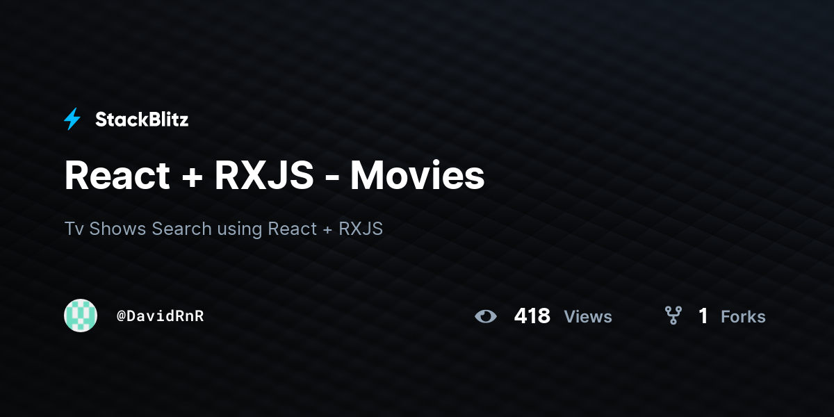 React + RXJS - Movies - StackBlitz