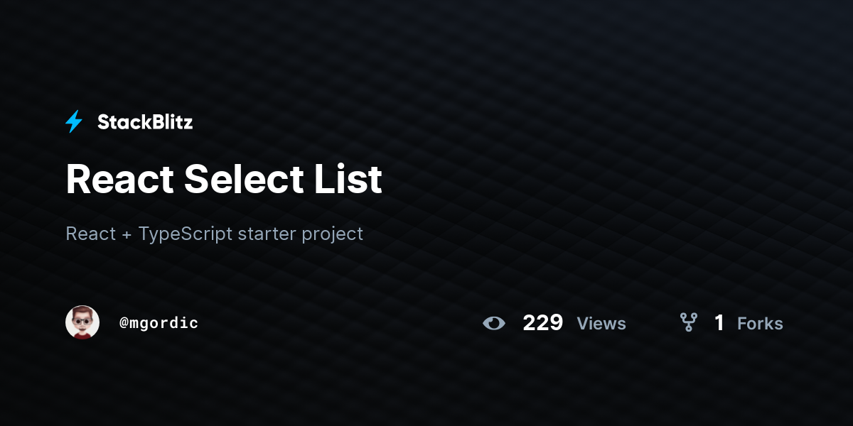 react-select-list-stackblitz
