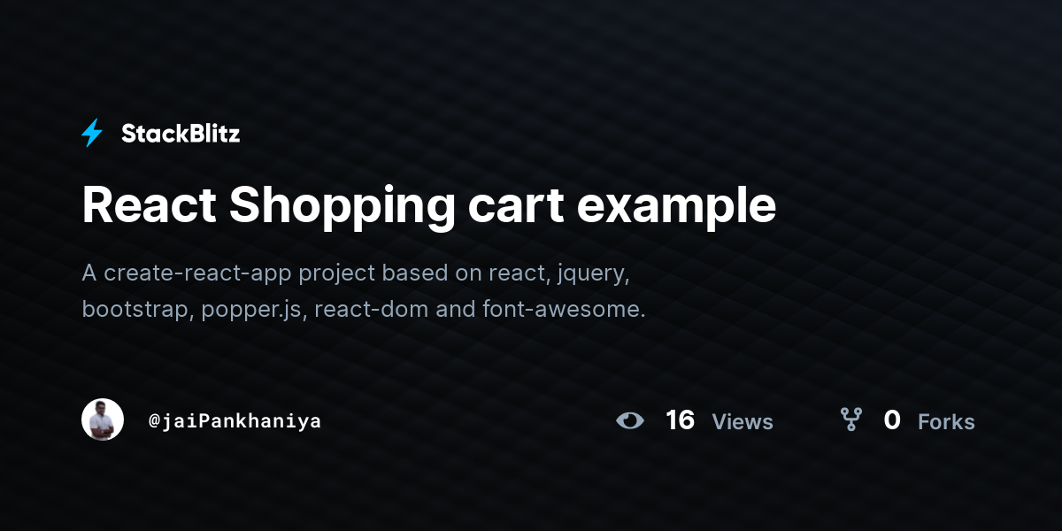 react-shopping-cart-example-stackblitz