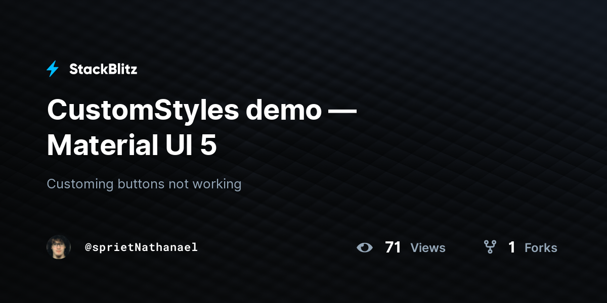 CustomStyles demo — Material UI 5 - StackBlitz