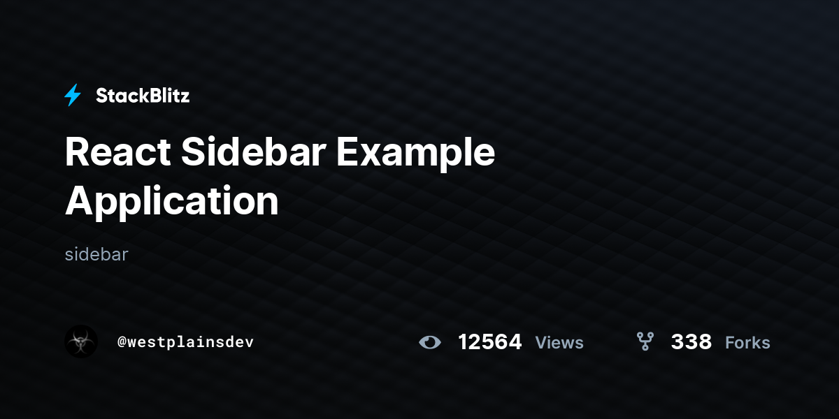 react-sidebar-example-application-stackblitz