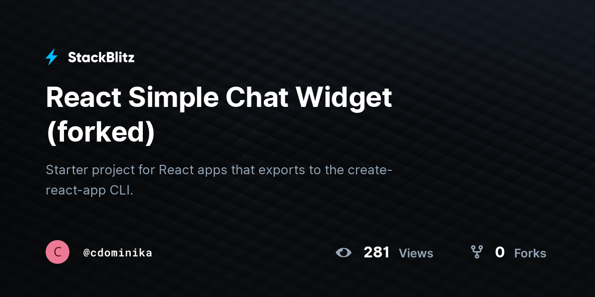 react-simple-chat-widget-forked-stackblitz