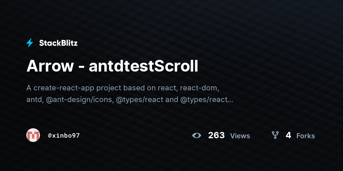 Arrow - antdtestScroll - StackBlitz