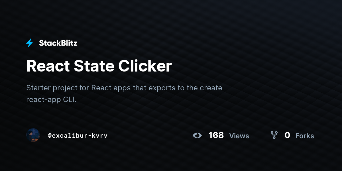 React State Clicker - StackBlitz