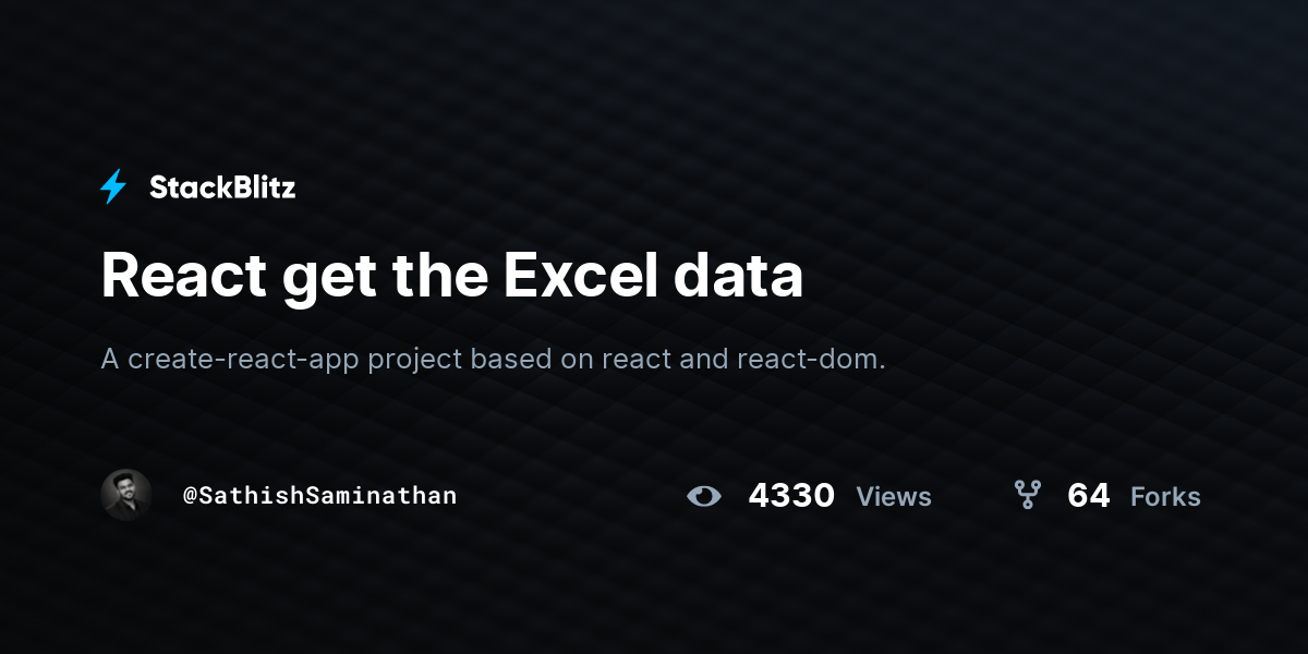 React get the Excel data - StackBlitz