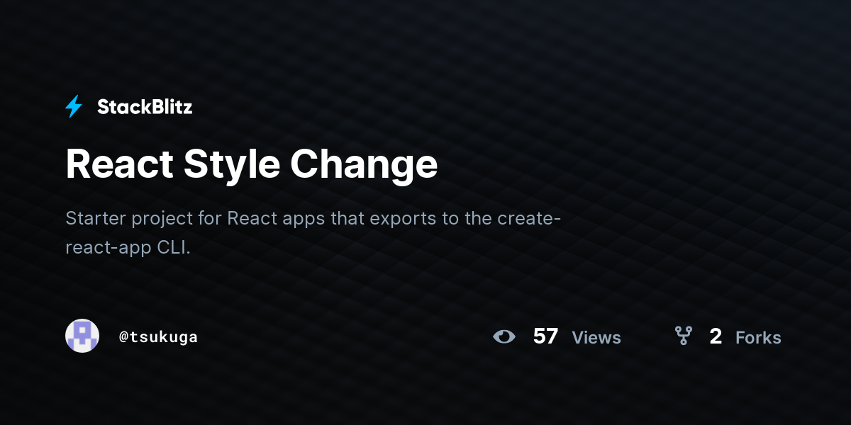 React Style Change - StackBlitz