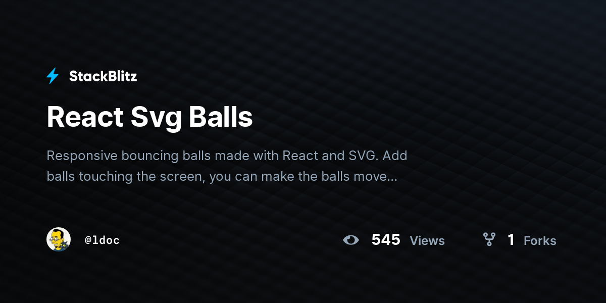 React Svg Balls - StackBlitz