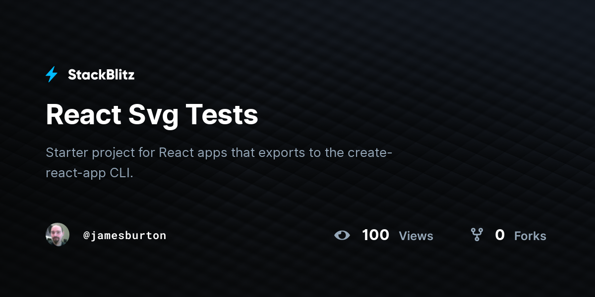 React Svg Tests - StackBlitz