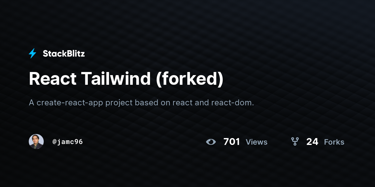 React Tailwind (forked) - StackBlitz