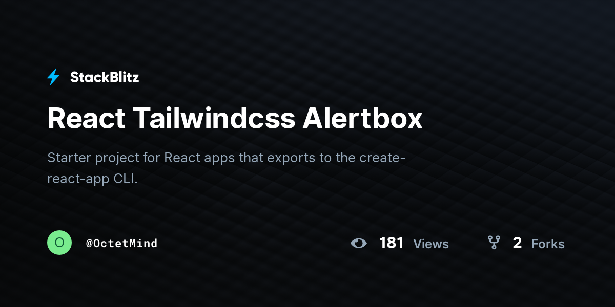 React Tailwindcss Alertbox - StackBlitz