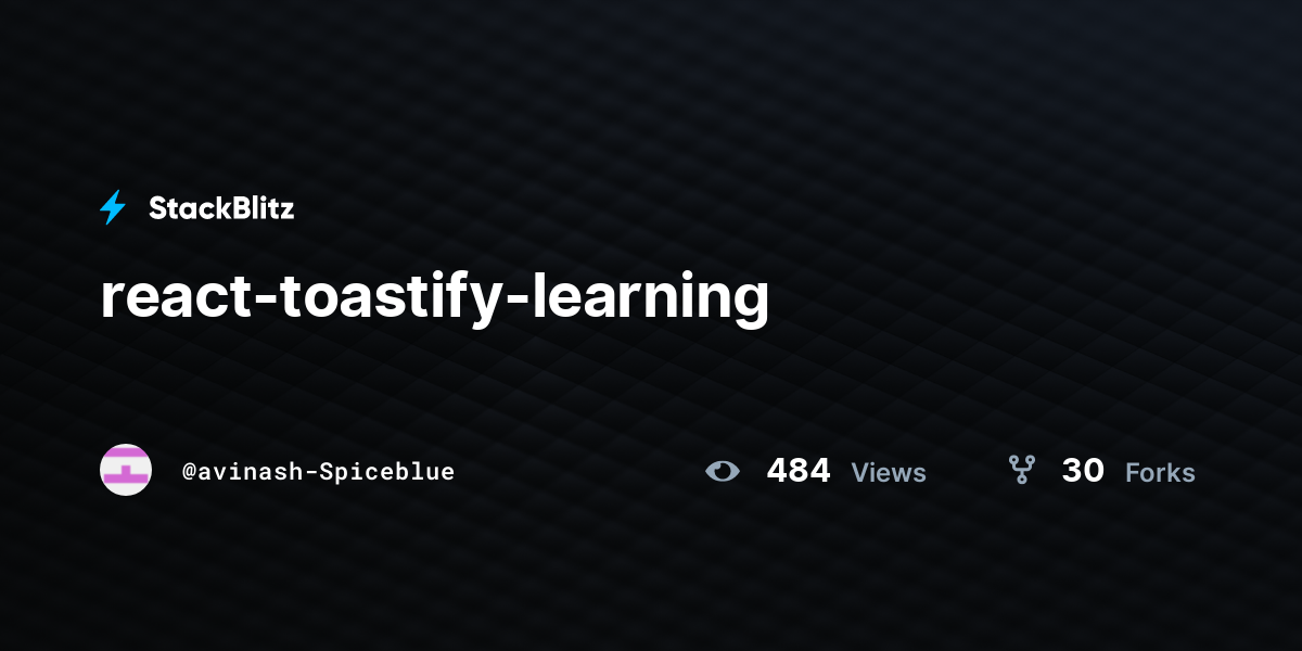 react-toastify-learning-stackblitz
