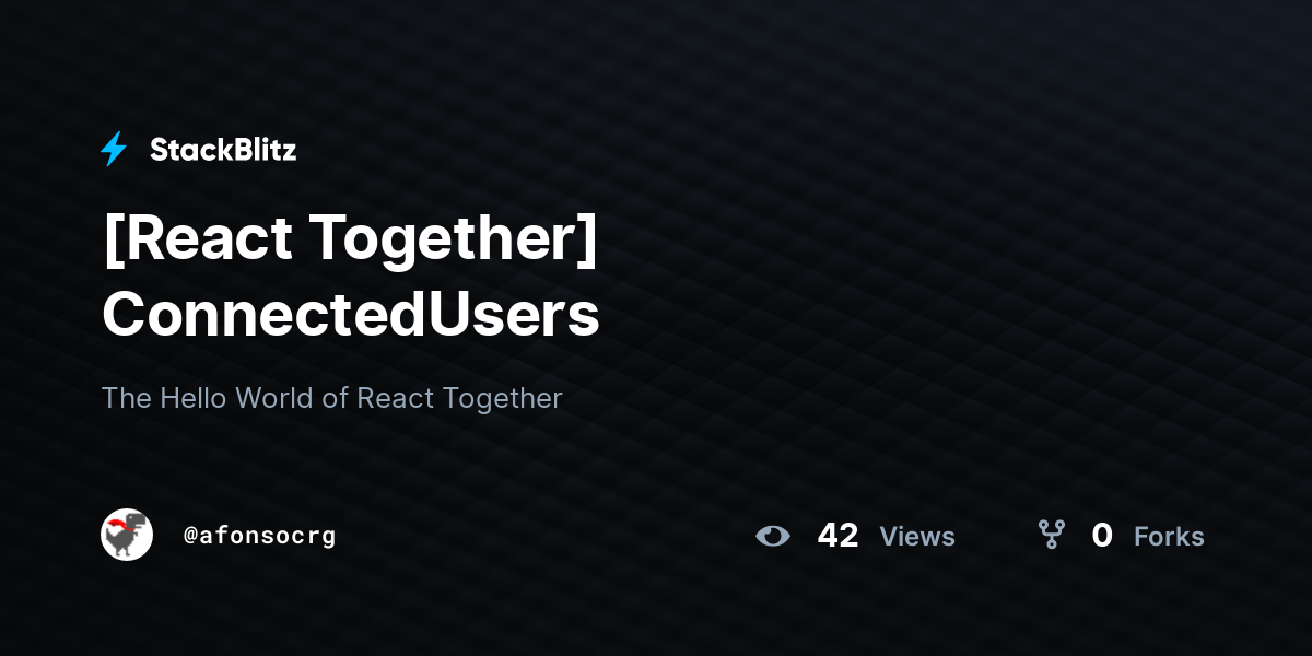 [React Together] ConnectedUsers - StackBlitz