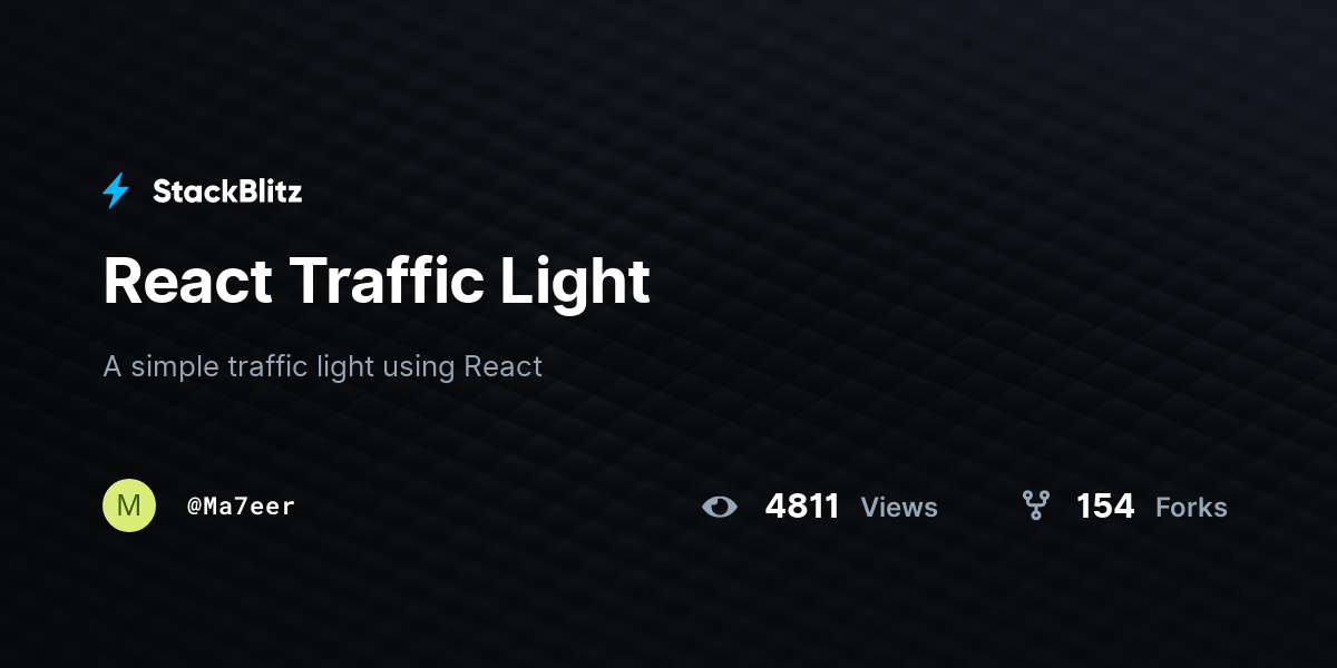 React Traffic Light - StackBlitz