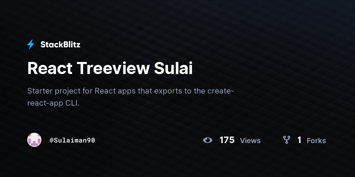 React Treeview Sulai - StackBlitz