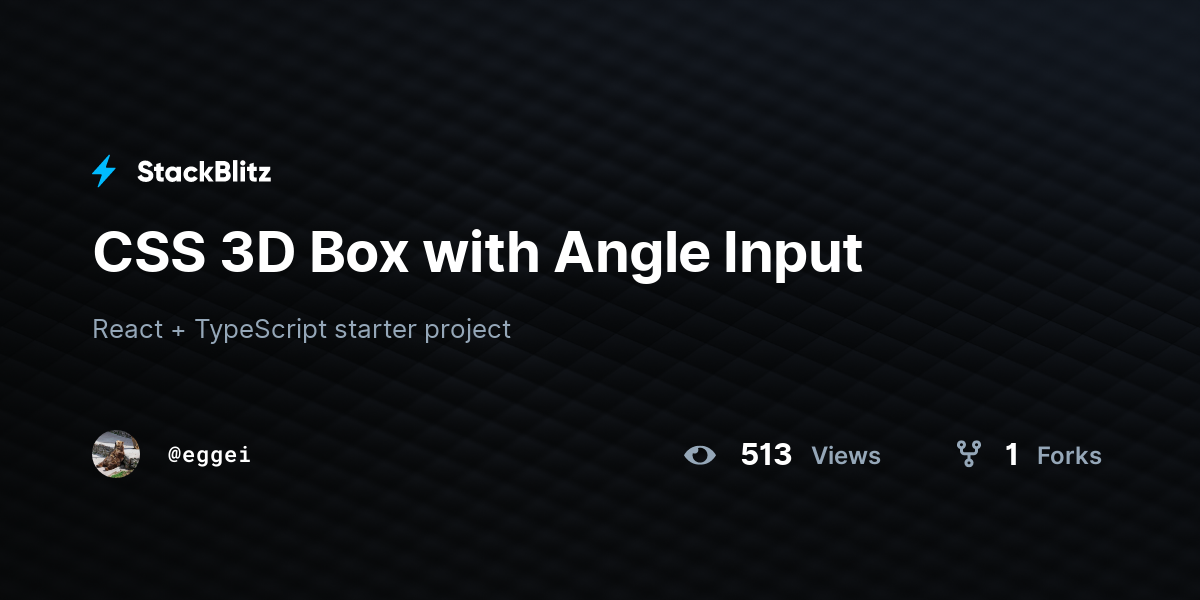 CSS 3D Box with Angle Input - StackBlitz