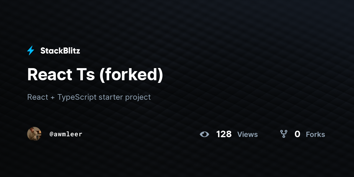 React Ts (forked) - StackBlitz