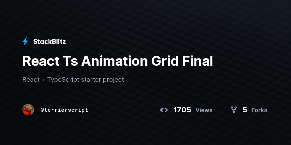 React Ts Animation Grid Final - StackBlitz