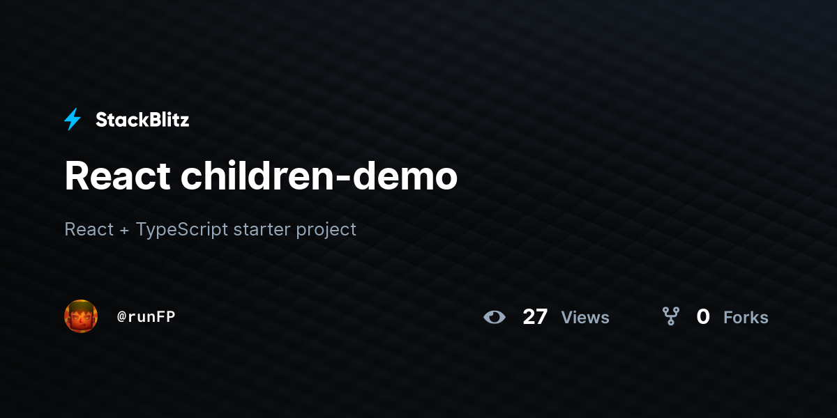 React children-demo - StackBlitz